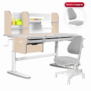 Комплект Kinderzen Dali Plus парта + кресло + надстройка + выдвижной ящик + органайзер + подставка для книг