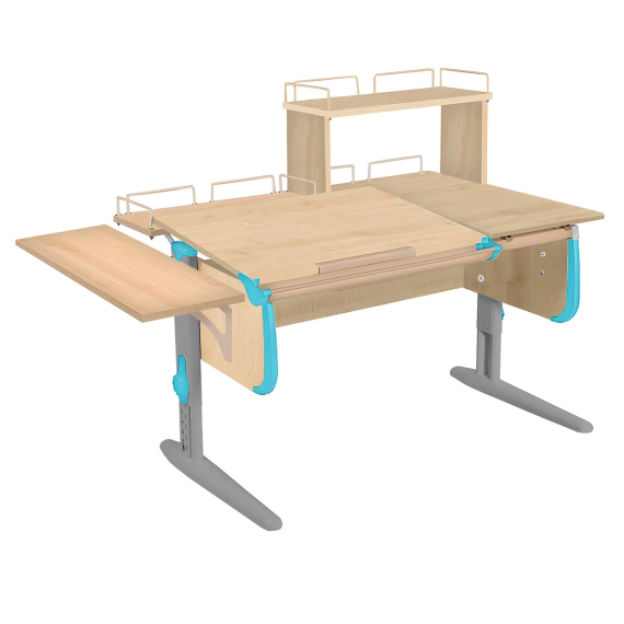 парта дэми  сут-25-02д1 120см раздельная с двумя приставками и надстройкой Дэми СУТ-25-02Д1