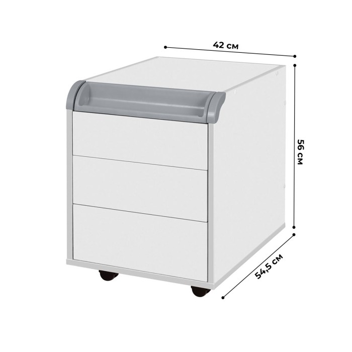 Характеристики Тумба Дэми ТУВ.08 подкатная на 3 ящика с органайзером Характеристики Тумба Дэми ТУВ.08 подкатная на 3 ящика с органайзером